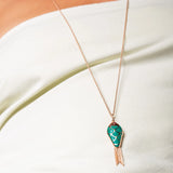 Fish for Love Pendant Green & Ivory - Rubies