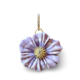 Laguna Agate Diamond Flower Pendant