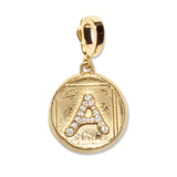"A " Signature Pave Small Coin