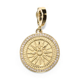 Sunburst Small Pave Coin