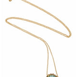 Blue Aquamarine Round Necklace