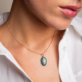 Aida Petrol Pendant - Diamonds