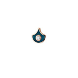 Fish For Love Scale Petrol Earring - Diamond