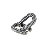 Link Earring Icy Grey Diamonds