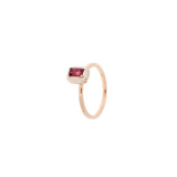 Mina Ivory Ring - Rhodolite