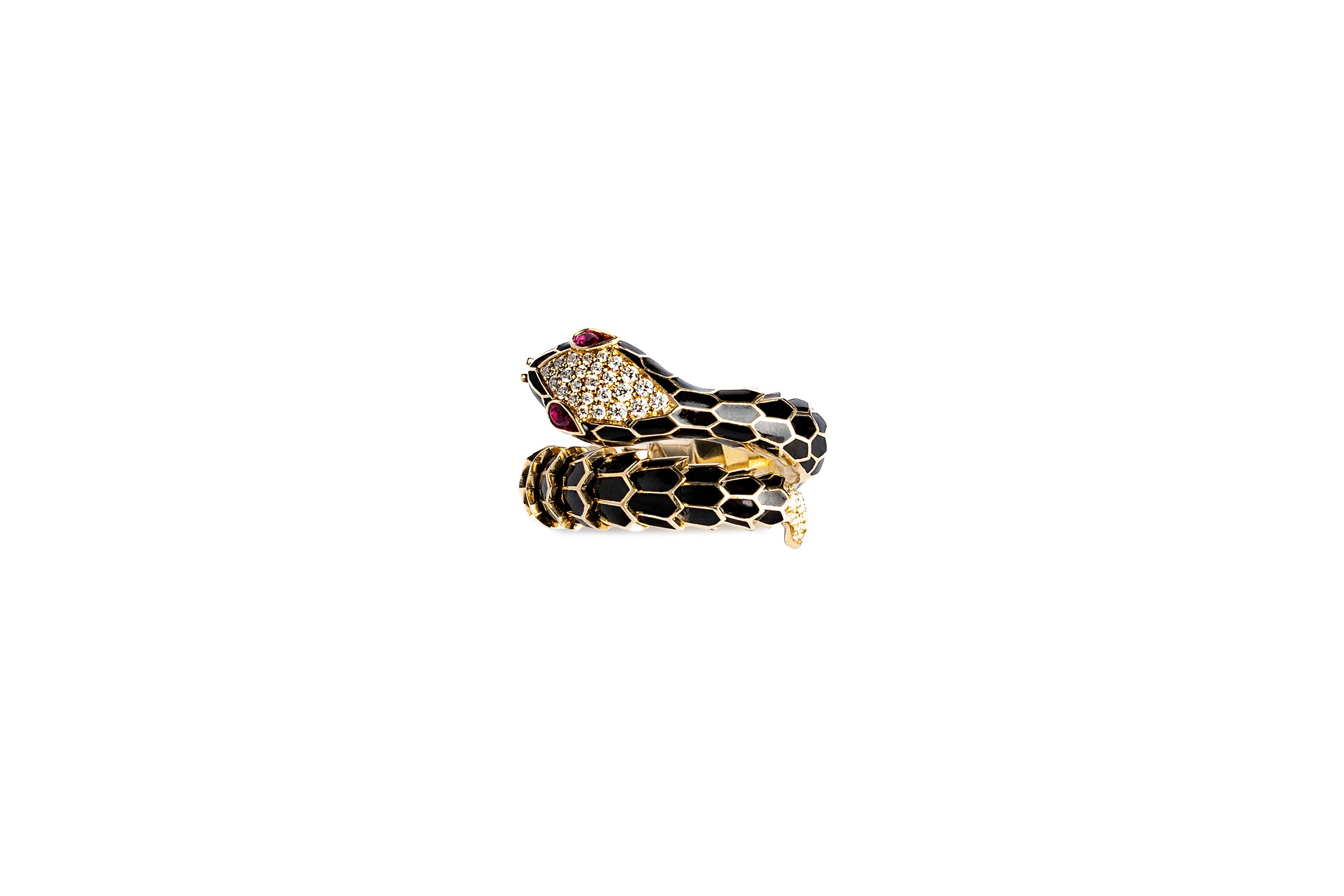 Serpent Enamel Ring