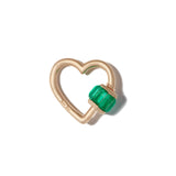 Total Baguette Baby Heartlock with Emerald