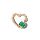Total Baguette Baby Heartlock with Emerald