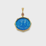 Tembo Pendant with Blue Venetian Glass
