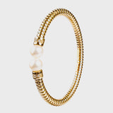 Tubogas Pearl Bracelet with Diamonds