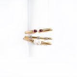 Tubogas Pearl Bracelet with Diamonds