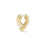 Oera Earring YG Half Ribbed