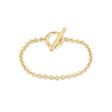 Micro Chain Bracelet with Wave + Loop Toggle