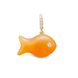 Orange Carnelian, Diamond & 18k Goldfish Crackers