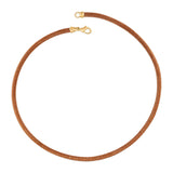 Wide Leather Cord in Brown