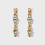 Large Oval Rivulet Champagne Diamond Hoops