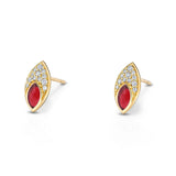 Marquise Stud - Fuchsia