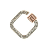 Meander Lock in White Gold with Yellow Gold Closure