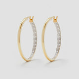 PAIRE DE CREOLES DIAMANTEES GM OJ