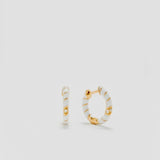 PAIRE DE CREOLES MINI  TORSADE EMAIL