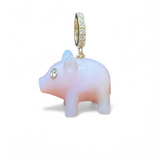 Fancy Pink Opal Piggy pendant