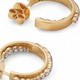 Inside Out Diamond Fossil Ripple Hoops