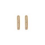 Diamond Midi Hoops 18K Yellow Gold