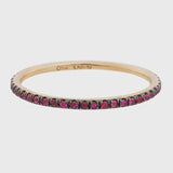 Thread Band Oxidized Rubie Ring