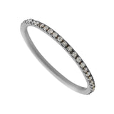 THREAD BAND - WHITE GOLD OXIDIZED DIAMONDS