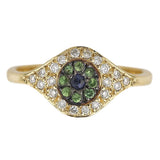 CATS EYE RING - WHITE DIAMONDS