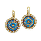 EVIL EYE IREDESCENT EYE EARINGS