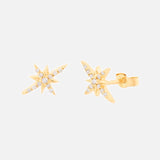 North Star Yellow Gold Earrings