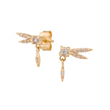 DRAGONFLY & DIAMONDS EARRING