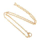 SMALL DIAMOND LOCK 14K GOLD OBLONG CHAIN (55CM)