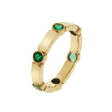 STEPPING STONES STREAM RING - EMERALDS