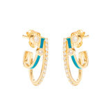 3 in 1 Turquoise Enamel Earring