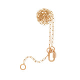 3 Loop Square Link Chain in Yellow Gold Necklace