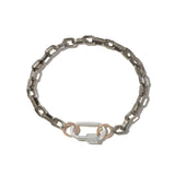 Biker Chain Bracelet in Blackened Silver