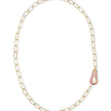 Large Pink Sapphire Ombre Hook Chain