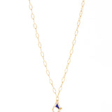 Liberty Chain with Diamond and Blue Lapis Enamel