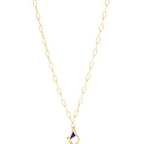 Liberty Chain with Diamond and Blue Lapis Enamel