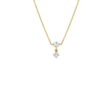 MIX MATCHED OVAL AND ROUND SHAPE DIAMOND DROP NECKLACE