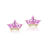 Tiara Studs in Pink