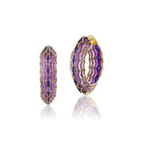 Violet Aura Dreamweaver Hoop Earrings