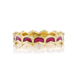 Pink Enamel Dreamscapes Stacking Ring