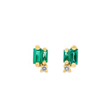BOLD BURST EMERALD STUDS