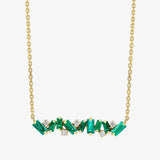 FRENZY EMERALD BAR PENDANT
