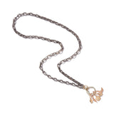 Biker Chain Necklace in Blackened Silver