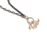 Biker Chain Necklace in Blackened Silver