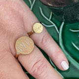 Blank Diamond Signet Ring in 18K Rose Gold | Florentine